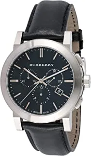 Burberry Men's Black Dial Leather Band Watch - BU9356