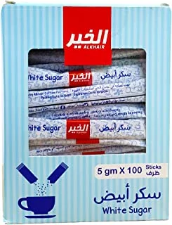 Al Khair White Sugar, 100 Sachet X 5 G