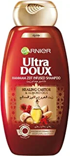 Garnier Ultra Doux Hammam Zeit InfUSed Shampoo With Healing Castor & Almond Oils, 400Ml
