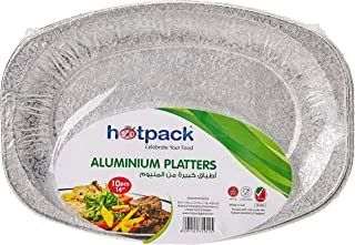 Hotpack Aluminum Platter 6586 Small 14 Inch, 10 Pieces