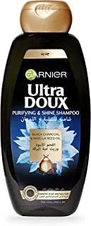 Garnier Ultra Doux Black Charcoal And Nigella Seed Oil Purifying And Shine Shampoo, 400 Ml