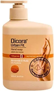Dicora Urban Fit Hand Soap Vitamin B Almonds and Nuts, 500 ml, 841026290226