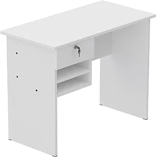 MAHMAYI OFFICE FURNITURE Mp1-9045 Solama Office Desk With Paper Rack - Premium White