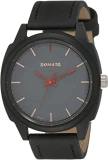 Sonata Volt+ Water Resistant, Black Dial Analog Watch For Men 77086Pl02