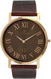 Titan Brown Dial Leather Strap Watch
