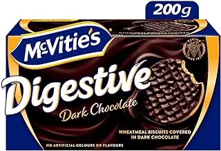 بسكويت دايجستف بالشوكولاتة الداكنة من ماكفيتيز ، 200 جم - عبوة من قطعة واحدة