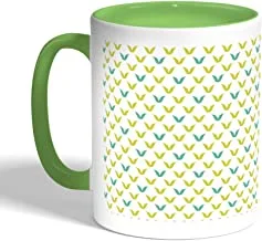 Decorative drawings Printed Coffee Mug, Green Color