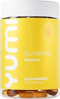 YUMI Vitamin D Gummies, High Strength Vitamin D3 1000iu, Suitable for Adults and Kids, Vegan Friendly, for Healthy Bones and Teeth, Lemon Flavour