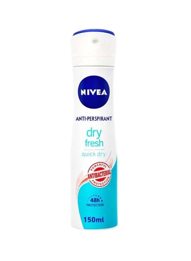 NIVEA Dry Fresh, Antiperspirant And Antibacterial Protection Spray For Women 150ml