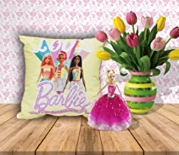 Kidz Klub Barbie Look Digital Printed Filled Cushions 1Pc 45 X 45 Cm