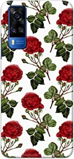 Jim Orton matte finish designer shell case cover for Vivo Y51A-Flower Pattern White Red Green