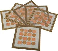 Kuber Industries Table Mats Set|Decorative Placemats For Dining|Washable Kitchen Mats|Washable Placemats Set Of 6 - Brown