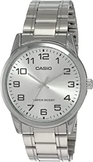 Casio Men's Silver Dial Stainless Steel Analog Watch - MTP-V001D-7BUDF