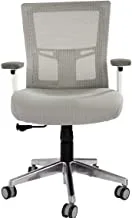 MAHMAYI OFFICE FURNITURE Metal Low Back Ergonomic Mesh Chair, Ta95551Lbwh, White, H110 X W50 X D46 Cm