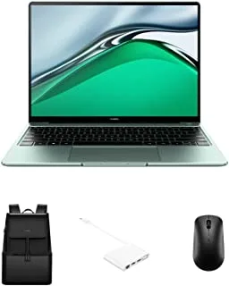 Huawei matebook 13s 2.5k fullview display laptop, 90 hz refresh rate, i7, 16gb + 512gb, spruce green + foc(huawei ad11 matebook 10 dock2+ huawei mouse prime black+ huawei backpack swift cd60 grey)