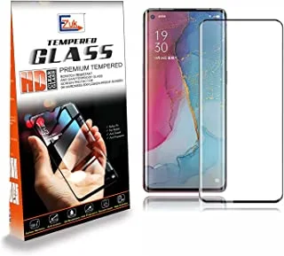 Ezuk Premium Tempered Glass Screen Protector for Oppo Reno 4 Pro [Easy Installation, 9H Scratch Resistance, Anti Bubble] (Black)