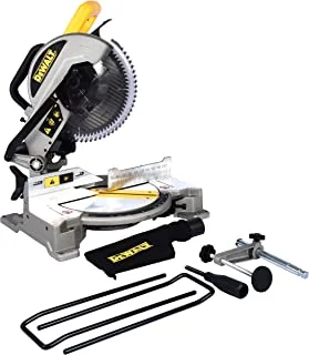 Dewalt 250Mm 1650W Non Slide Compound Mitre Saw Good For Wood And Aluminum. With Blade, Yellow/Black, Dw714-B5
