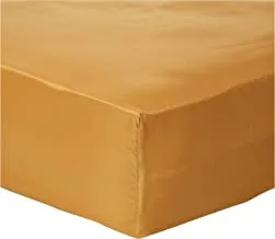 IBed home Fitted bedsheet 2Pcs Set, Microfiber,Single Size, Honey Gold