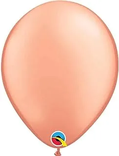 Qualatex Plain Latex Balloons 100-Pieces, 11-inch Size, Rose Gold