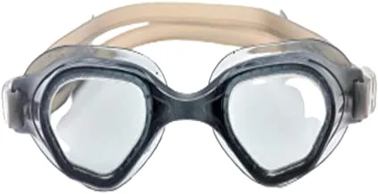 نظارات سباحة هيرموز للبالغين من الأشعة فوق البنفسجية ومضادة للضباب من قطعة واحدة بإطار Tpr ، لون الشاي ، H-GA2377-TE