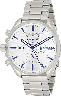 Diesel Casual Watch Analog Display for Men, MS9 Chronograph Stainless Steel Watch