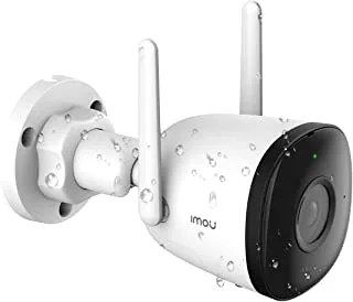 Imou 4MP Full HD ، IP 67 Outdoor Bullet Security Camera ، للرؤية الليلية ، يدعم بطاقة SD حتى 256 جيجا بايت ، اتصال WiFi & Ethernet ، اكتشاف الإنسان ، H.265 ، مساعد Google Alexa ، Bullet 2C 4MP