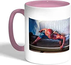 spider man Printed Coffee Mug, Pink Color