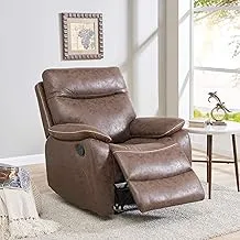 MLM Verne Brown Manual Recliner, Light Brown