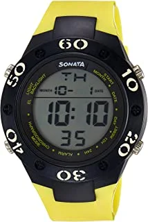 ساعة سوناتا سوبرفايبر رقمية مينا رمادية للرجال - Nm77035Pp03 / Nl77035Pp03
