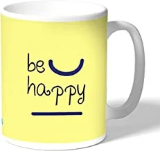 Be happy Coffee Mug by Decalac, White - 19072