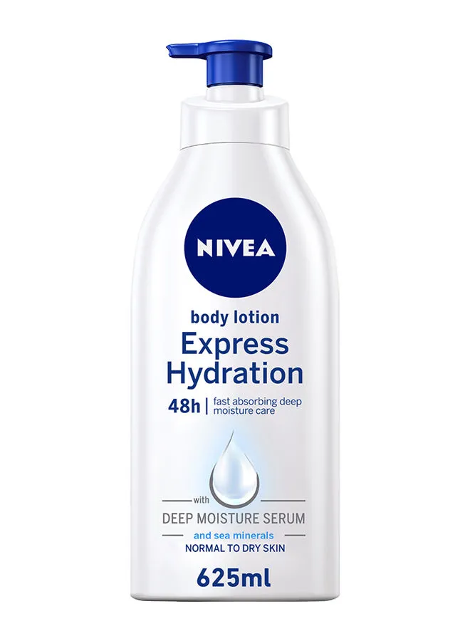 Nivea Express Hydration Body Lotion, Sea Minerals, Normal To Dry Skin 625ml