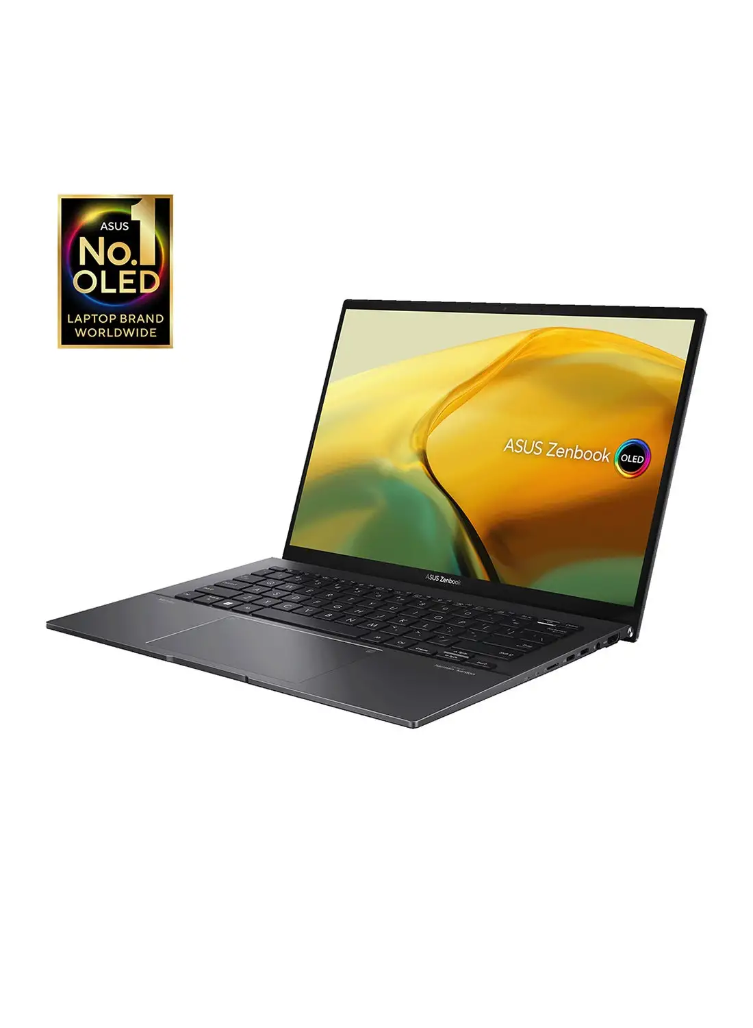 ASUS Zenbook 14 OLED UM3406HA-OLEDR7W Laptop With 14-Inch FHD Display, AMD Ryzen 7-8840HS Processor/16GB RAM/1TB SSD/Intel Iris XE Graphics/Windows 11 Home English/Arabic Jade Black