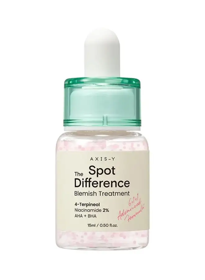 علاج AXIS-Y Spot The Difference Blemish 15 مل / 0.5 أونصة سائلة. أوقية | علاج لطيف ومرطب لبقع حب الشباب | العناية بحب الشباب | العناية بالبشرة الكورية