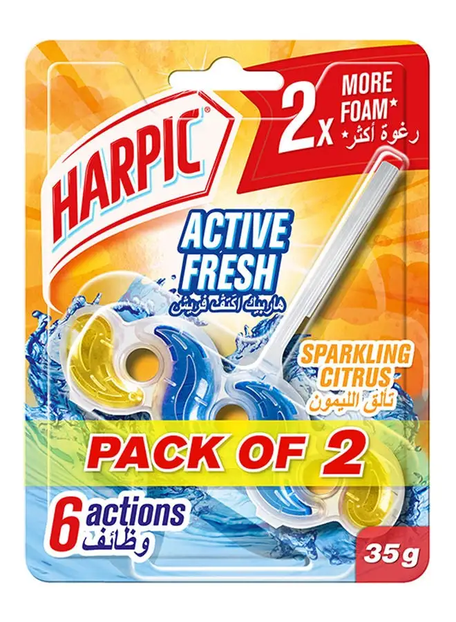 Harpic Toilet Rim Block Sparkling Citrus 35grams