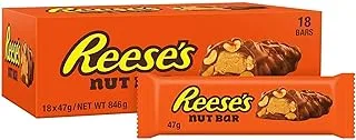 Reese'S Peanut Butter & Chocolate Nut Bar, 18 X 47 G