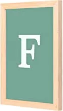 LOWHA White F letter Wall Art with Pan Wood framed Ready to hang for home, bed room, office living room Home decor hand made wooden color 23 x 33cm By LOWHA