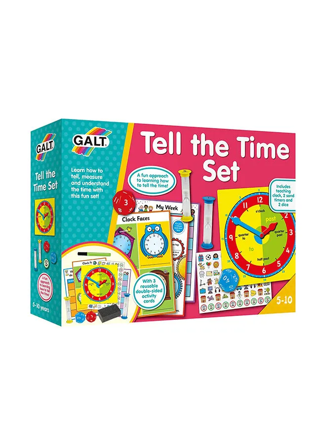 Galt Toys Tell the Time Set Learn To Tell The Time Clock Ages 5 Years Plus Learning & Education Science Kits 23x5x17cm