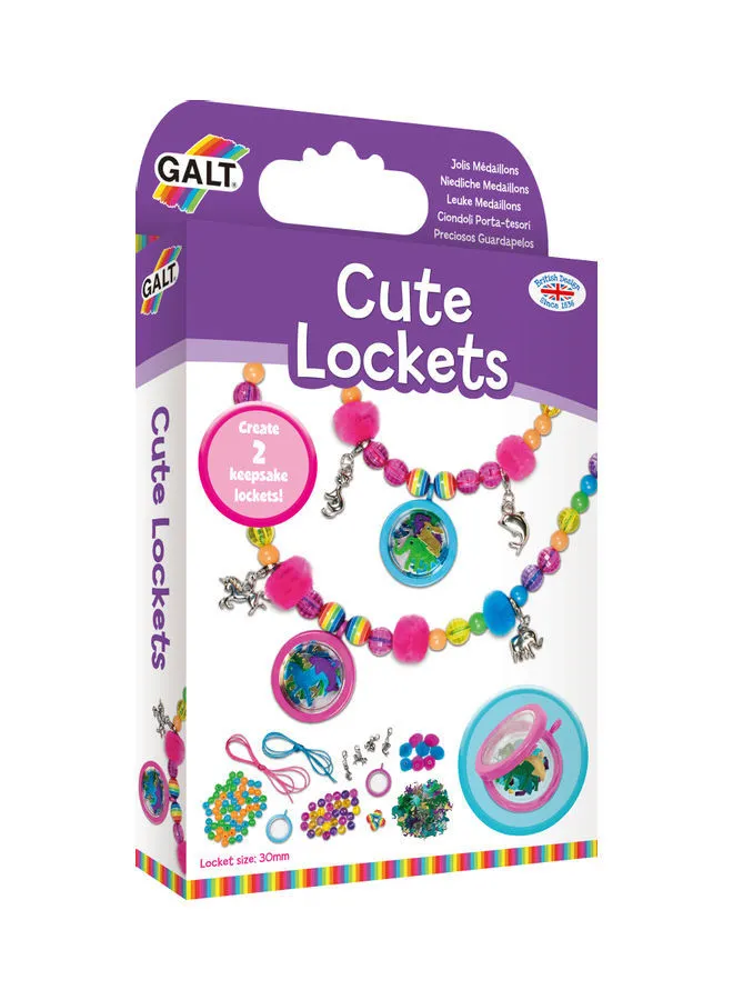 Galt Toys Cute Lockets -  Animal Sequins And Charms - Beauty And Fashion, Activity Packs For Kids 15.1 x 3.5 x 26.50cm