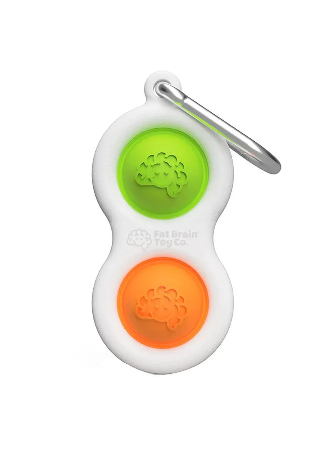 Fat Brain Toys Simpl Dimpl Office And Desk Toys, For Ages 3 to 12 Years - Orange/Lime 19.05x11.43x11.43cm