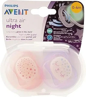 Philips Avent STHR SIL 0-6M Ultra Air Night X 2 Girl (SCF376/12)