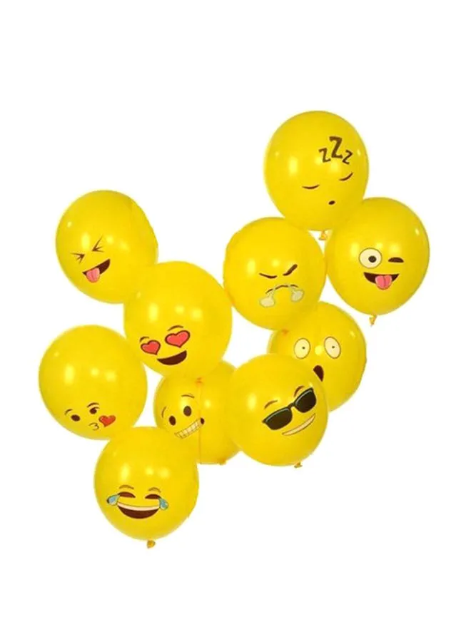 REMAXE 10-Piece Smiley Emoji Party Balloons Set 10.5x8.7x3.7inch