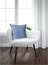 Home Town Polyester Piping Solid Blue Cushion With Filler,45X45Cm