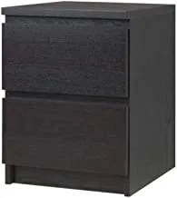 MALM Chest of 2 drawers, black-brown, 40x55 cm