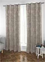 Home Town Jacquard Jaquard/Polyester Black Out Beige Curtain,135X240Cm
