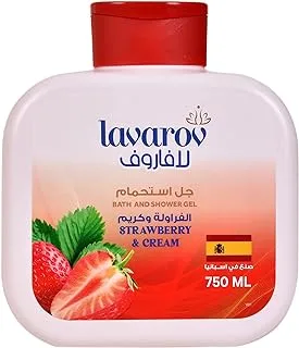 Lavarov Bath & Shower gel - Strawberry & Cream 750ml