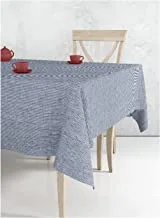 Home Town Self Design Cotton Blue Table Cover,140X200Cm