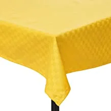 DEYARCO Princess 100% Cotton Dobby Jacquard Table Cover- 140x180cm - Yellow 1pc