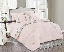 Hours 7-Piece Lace Embroidery Comforter Set,Lisa-014