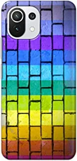 Khaalis Brick Pattern Multicolor matte finish designer shell case back cover for Xiaomi Mi 11 Lite NE 5G - K208009