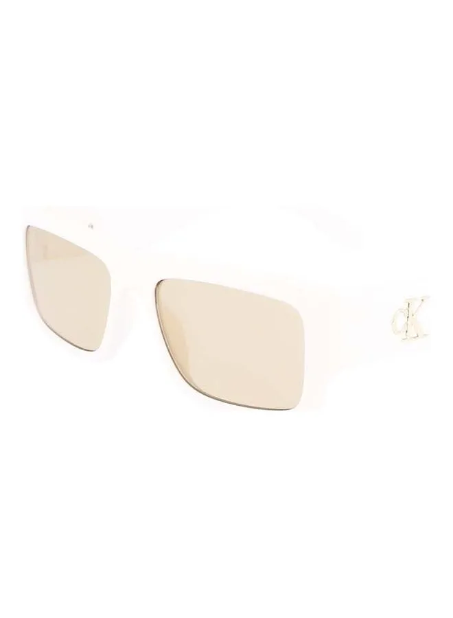 نظارة شمسية كالفن كلاين جينز بإطار كامل مستطيل CKJ22635S 5417 (100) أبيض
